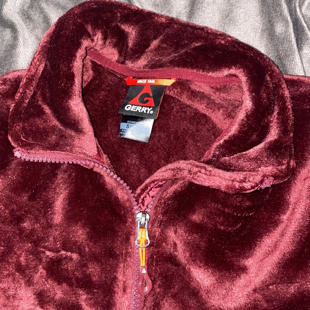 🎈Gerry Weber fluffy deep cherry jacket! - Picture 3 of 11
